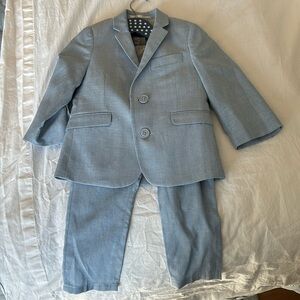 Blue / chambray toddler boy suit